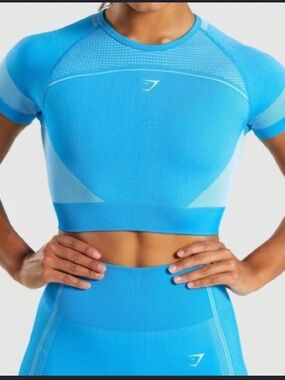 Gymshark Vibrant Blue Seamless Performance Crop Top